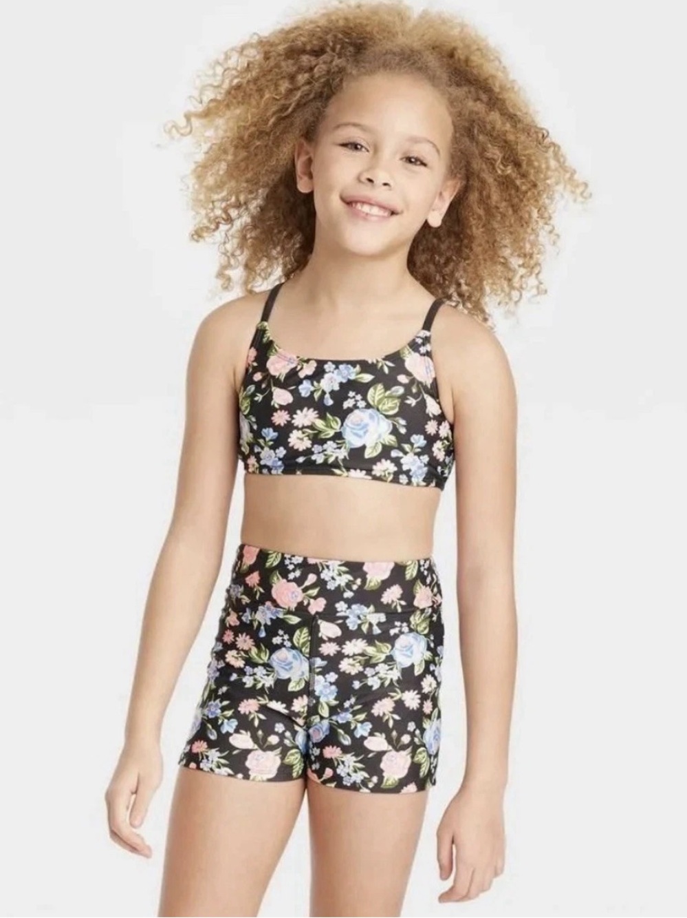 Art class floral two piece swimsuit